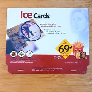 McDonald's Ice Cards Display Board Rare